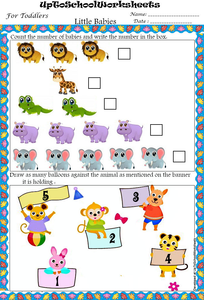 Kindergarten Worksheets For Preschools Playschools And After Schools